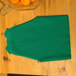 Babaton Green Sculpt Knit Mockneck Tank